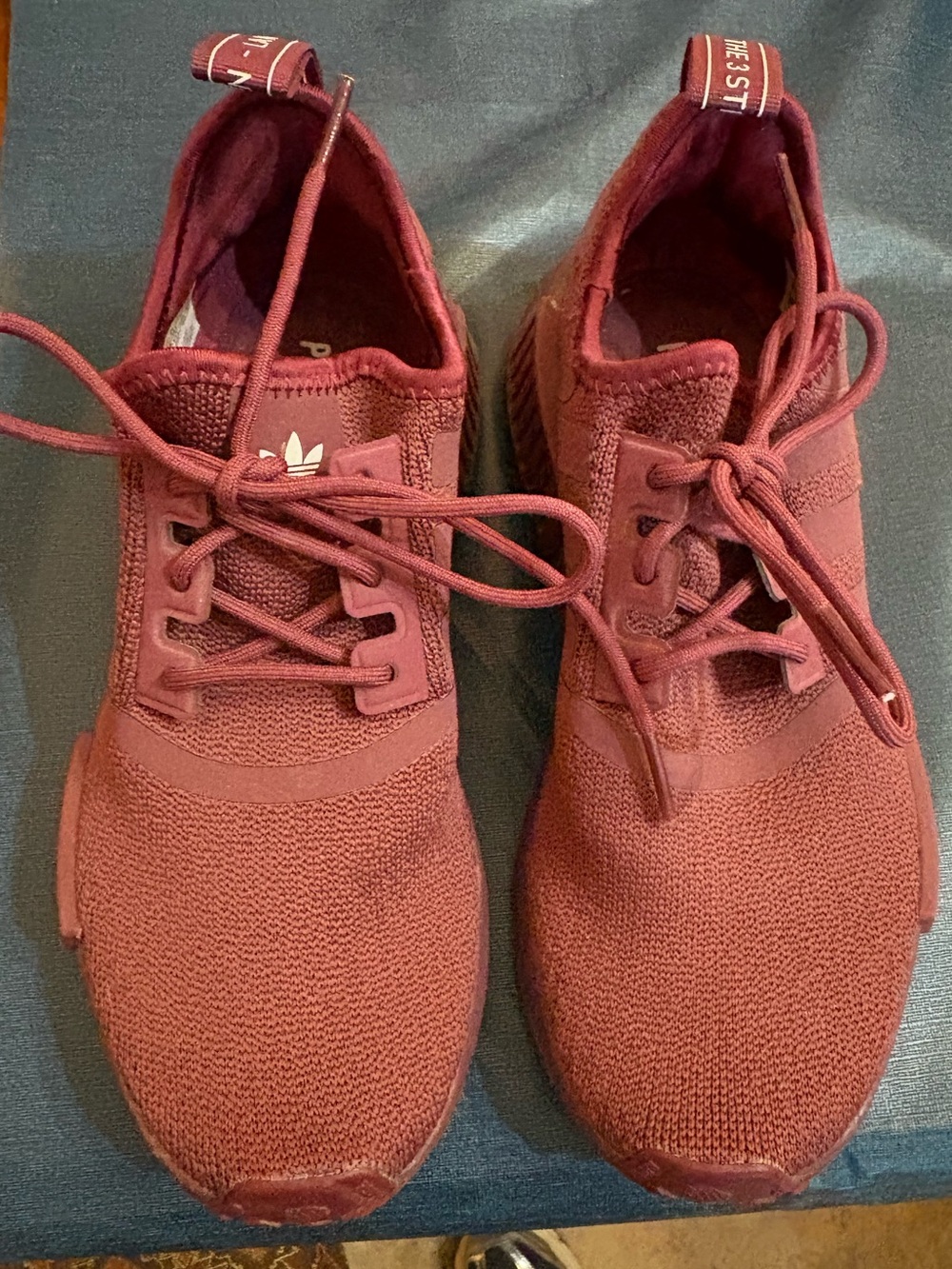 adidas Women’s Burgundy Knit Athletic Sneakers